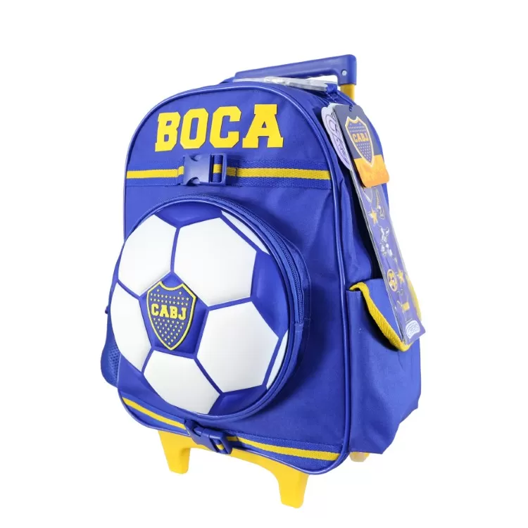 Mochila Escolar Cresko 2026 Boca Juniors 16" con Carro Art.BO299